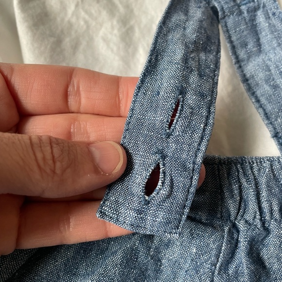 SOLD Janie and Jack linen shorts overalls, 12-18 months - Picture 8 of 13